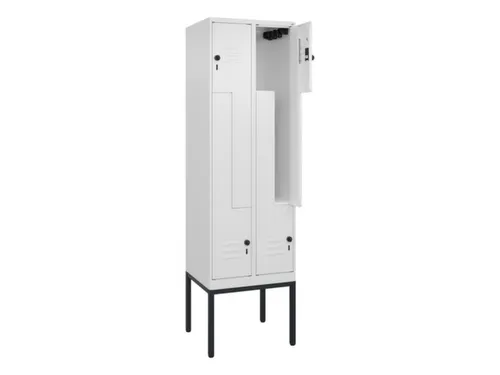 Z-garderobekast,HxBxD 2120x600x500mm,vak B 150/300mm,draaigrendel