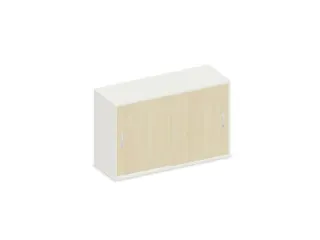 schuifdeurkast,HxBxD 770x1200x430mm,decor romp wit,decor front esdoorn - 1