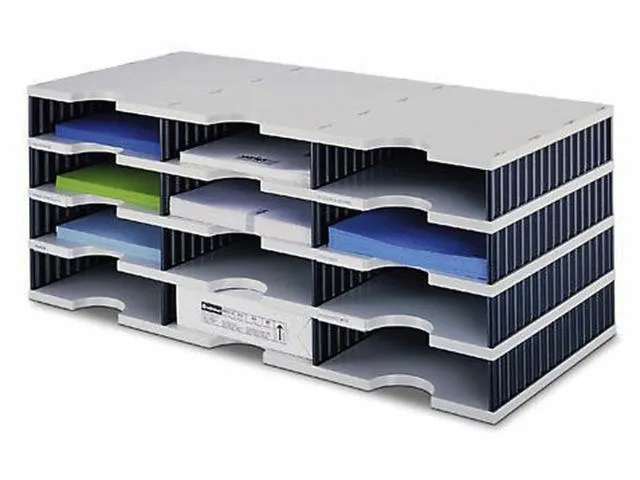 station de tri 12xDIN C4 p. montage en armoires HxlxP 293x723x331mm