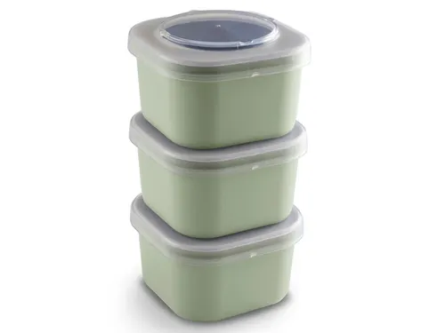 #*Lunch set Groen Sigma home food set 3 stuks9,3 x 9,3 x 16,7 cm