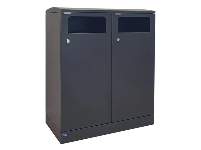 Bica 712 Buitenafvalbak 2x100 Liter Antraciet