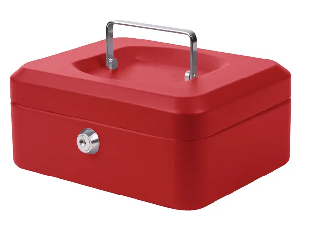 Geldkist Quantore 200x160x90mm rood