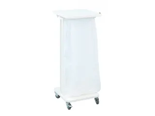 Verrijdbare Afvalzakhouder Saekko Boy met deksel 60 Liter Wit - 2