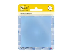 Memoblok Post-it 3M 73x73mm Transparant blauw