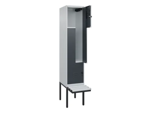 Z-garderobekast,HxBxD 2120x400x815mm,2vak,vak B 400mm,draaigrendel