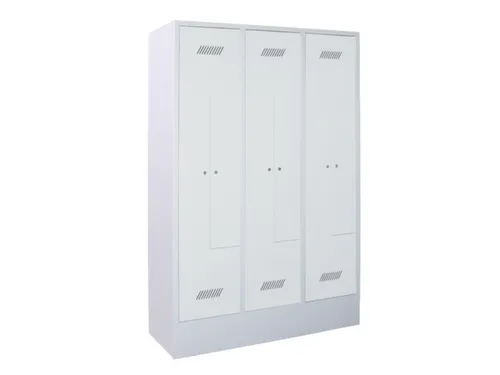 Z-garderobekast,HxBxD 1850x1200x500mm,RAL7035,front RAL3000