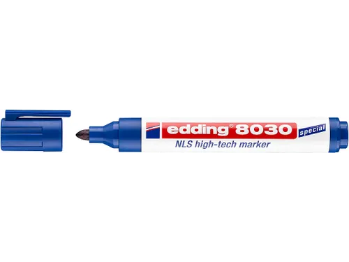 Viltstift edding 8030 NLS High-Tech marker 1.5-3mm blauw