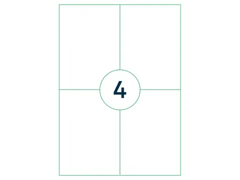 Etiket Qbasic A4 1.000 vel 105x148mm 4000 labels