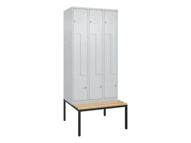 Z-garderobekast,HxBxD 2120x900x815mm,6vak,vak B 300mm,cil.-slot