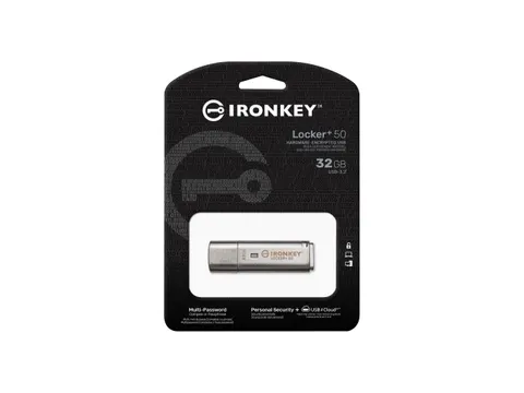 Kingston Technology IronKey Locker+ 50 USB Stick 32GB Zilver