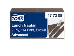 Tork 477208 Lunchservet 33x33cm 2-laags 1/4 vouw 10x200st Bruin
