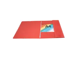 Elastomap 3 kleppen "Scotten" glanskarton 400gm² A4 Rood karton