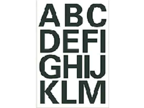 Etiket Herma 4167 25mm Letters A-Z Zwart Folie 28 stuks