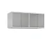 opzetkast,v. locker voor scheiding van kleding,4vak.,vak B 300mm