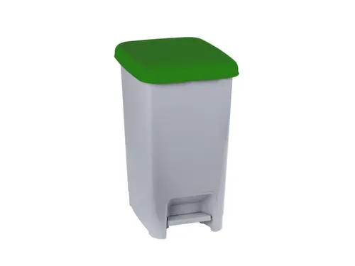 Slim,pedaalemmer 60L grijs/groen