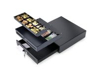 ACROPAQ AC410PBK kassalade 41cm - Eenvoudige opening per drukknop Zwar