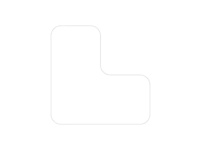 plaksymbool,L-vorm,markering HxB 100x100mm,PVC,wit