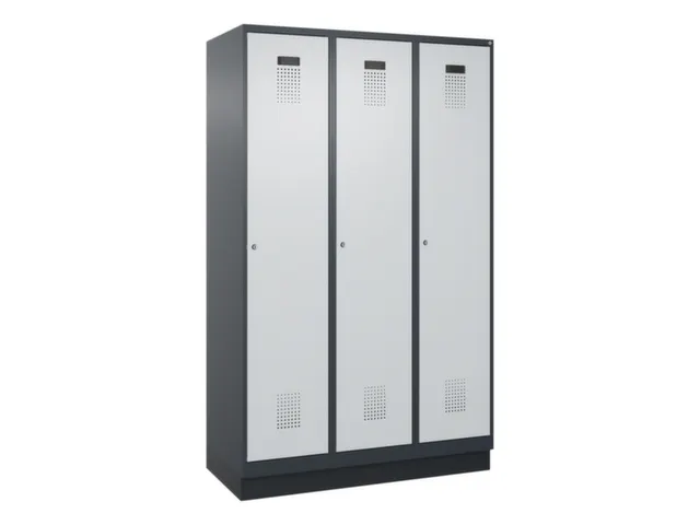 locker voor scheiding van kleding,HxBxD 1950x1200x500mm,3vak