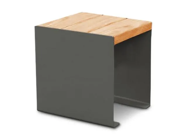 stoel B 450mm 3latten hout-zitting licht eiken zitting H 450mm grijs