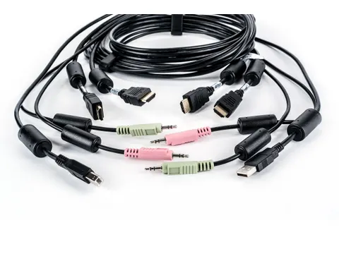 Vertiv Avocent CBL0128, 1,8 m, USB, USB, HDMI, Zwart, USB