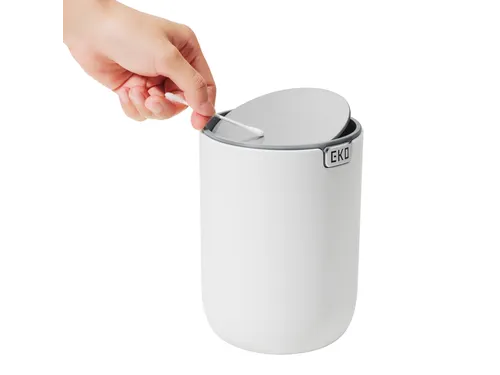 Tafelafvalbak EKO Fandy 2 met Swing deksel 1.5 liter Wit