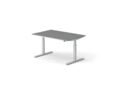 Elektrisch ihv bureau,HxBxD 650-1310x1400x900mm,blad donkergrijs