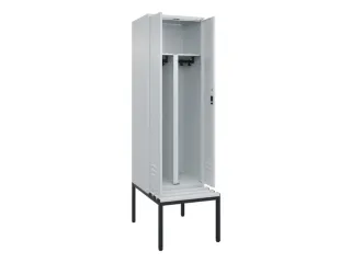 PBM-locker met bank,HxBxD 2120x600x815mm,2vak,vak B 300mm,cil.-slot - 2