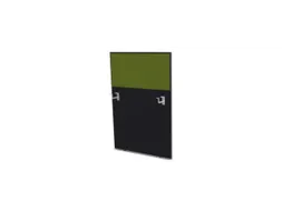 baliepaneel,v. bureau,aanbouw rechts,B 800mm,CC-zwart,BN7048-groen