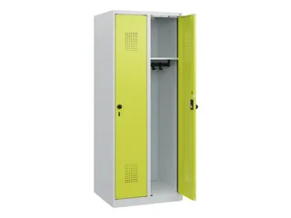 schoollocker,HxBxD 1530x600x500mm,2vak,vak B 300mm,draaigrendel - 1