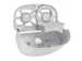 Distributeur 2 rouleaux papier toilette (sans mandrin) Plastique blanc