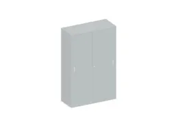 Schuifdeurkast 1540x1000x430mm Romp Lichtgrijs Decor Front Lichtgrijs