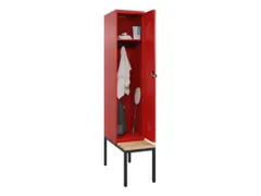 locker met bank,HxBxD 2120x400x815mm,1vak,vak B 400mm,draaigrendel
