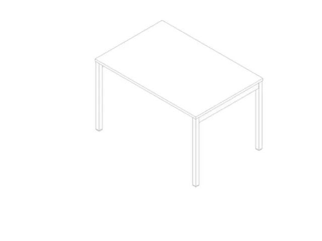 bureau HxBxD 730x1200x800mm blad wit 4-voeten wit