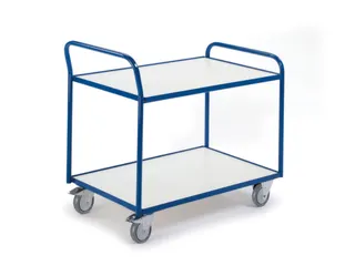 tafelwagen,draagverm. 250kg,2etage(s),laadvl. LxB 990x590mm,houtetage - 3