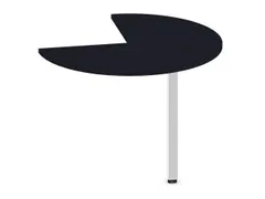 aanbouwtafel,i.h.v.,HxØ 720-840x1000mm,driekwartrond,CC-zwart