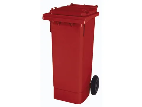 Vuilcontainer PE 80 liter HxBxD 930x448x530mm met wielen rood