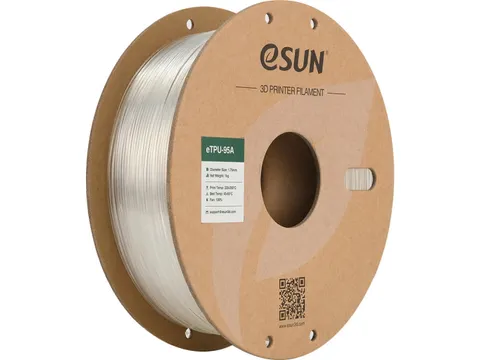 3D Printer Filament eTPU-95A eSun 1,75mm Transparant 1kg