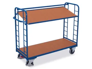 Bijzetwagen 250kg 1320x537mm 2 Etages Incl. Bodemplaat Hout - 1
