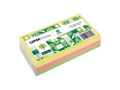 UPM notes 125x75 assorti pak 3x 100 vel geel, roze, groen