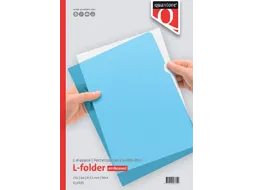 Insteekmap L-model Quantore A4 PP 0.12mm blauw 25 stuks