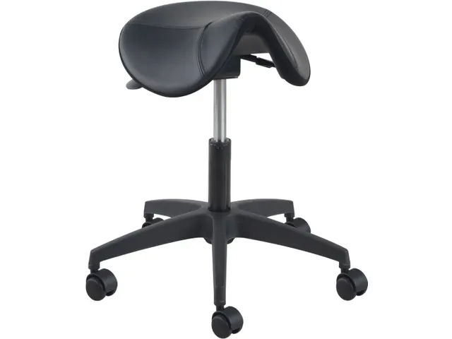 Zadelkruk Matera Small Zwart Splitleder 460-580mm gasveer wielen