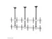 Neomounts NMPRO-C32 Videowall plafondbeugel 6 schermen - 32-55 inch -