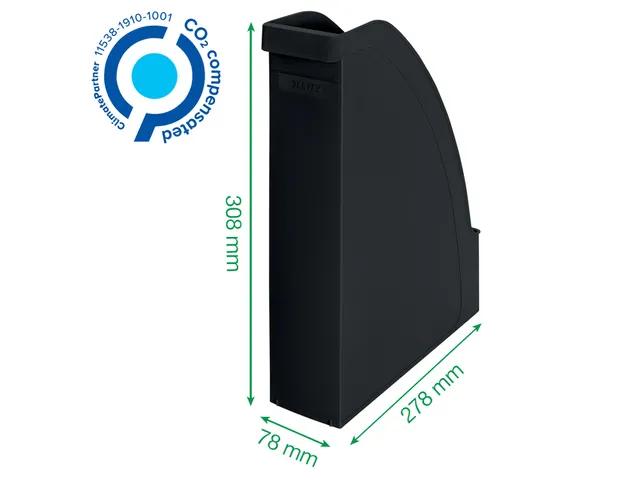 Tijdschriftcassette Leitz recycle A4 zwart