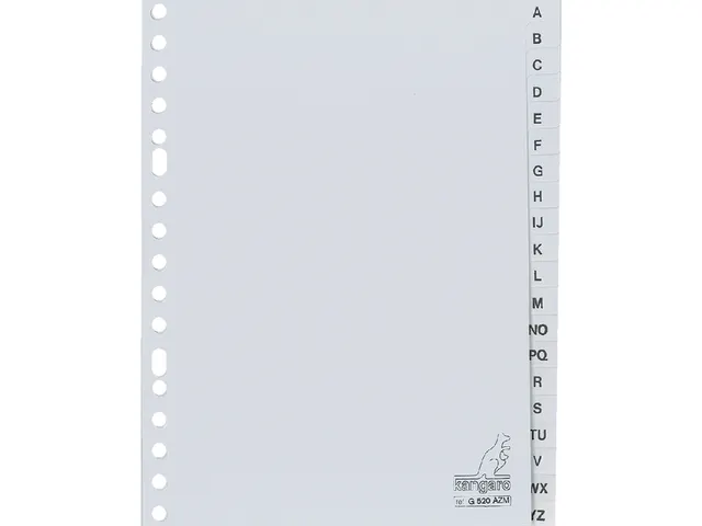 Intercalaires A5 Kangaro 17 Perf. G520azm Alphabet Pp Gris
