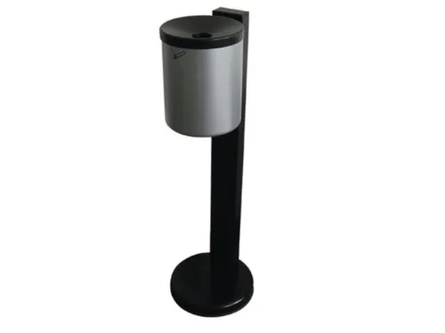 Staande asbak,H 825mm,staal,romp nieuw zilver