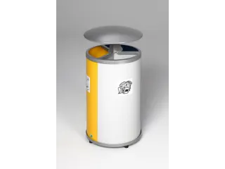 Afvalverzamelstation 3x30 Liter Ral 1023/ral5010/ral7032 - 1
