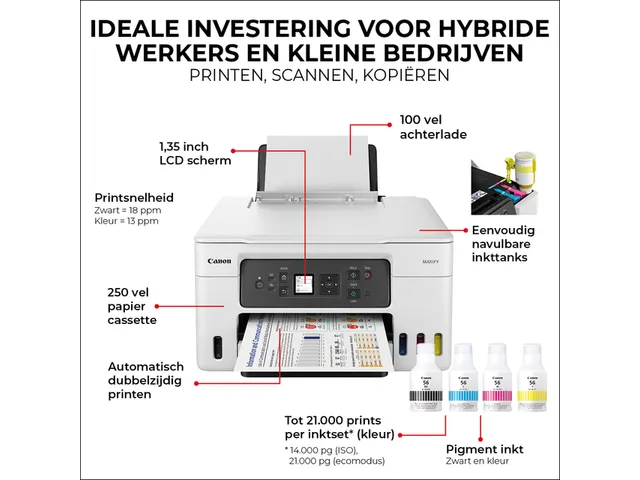 Multifunctional inktjetprinter Canon MAXIFY GX3050
