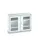 vitrinekast 800x1050x350mm 2xStalen bodem romp RAL7035 front RAL7035