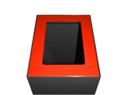 Top modulaire afvalscheidingsunit 60 liter Rood