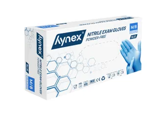 Handschoen Hynex Maat M nitril 100stuks blauw - 1